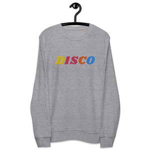 DISCO Retro 70's Style Embroidered Unisex organic sweatshirt