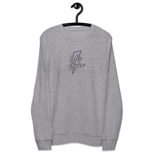 Bowie Inspired Let's Dance Double Bolt Premium Embroidered Unisex organic sweatshirt