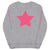 Bowie Inspired Star Print Sweatshirt With Lyric Sleeves Unisex organic sweatshirt - Pink Print