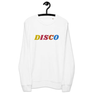 DISCO Retro 70's Style Embroidered Unisex organic sweatshirt