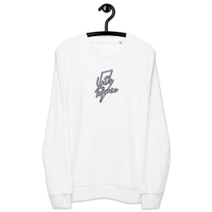 Bowie Inspired Let's Dance Double Bolt Premium Embroidered Unisex organic sweatshirt