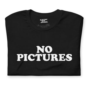 Debbie Harry Blondie Inspired 'No Pictures' Vintage Style Premium Quality Printed 100% Cotton Unisex t-shirt
