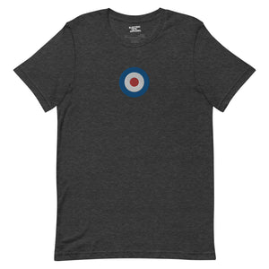 60s Style Mod Blue Red White Target Embroidered Unisex t-shirt