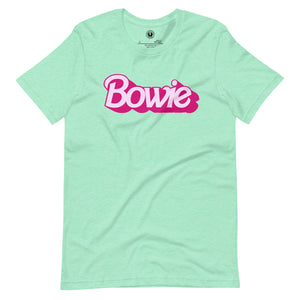 Bowie (famous doll font) Printed Unisex t-shirt
