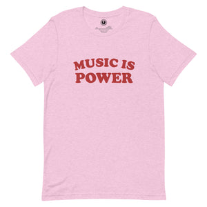 MUSIC IS POWER 刺绣男女通用 T 恤