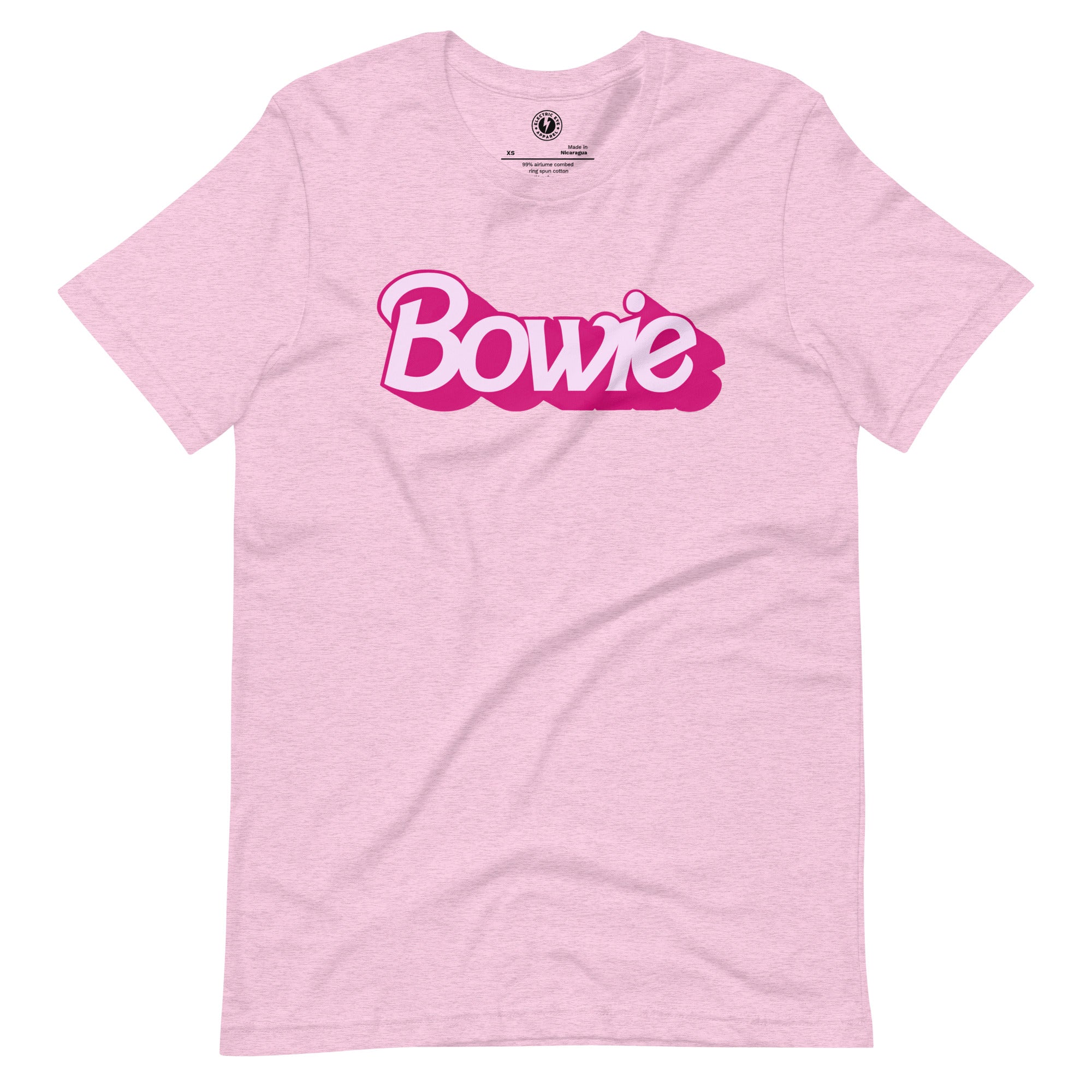 Bowie (famous doll font) Printed Unisex t-shirt