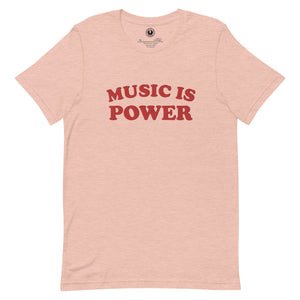 MUSIC IS POWER Embroidered Unisex t-shirt