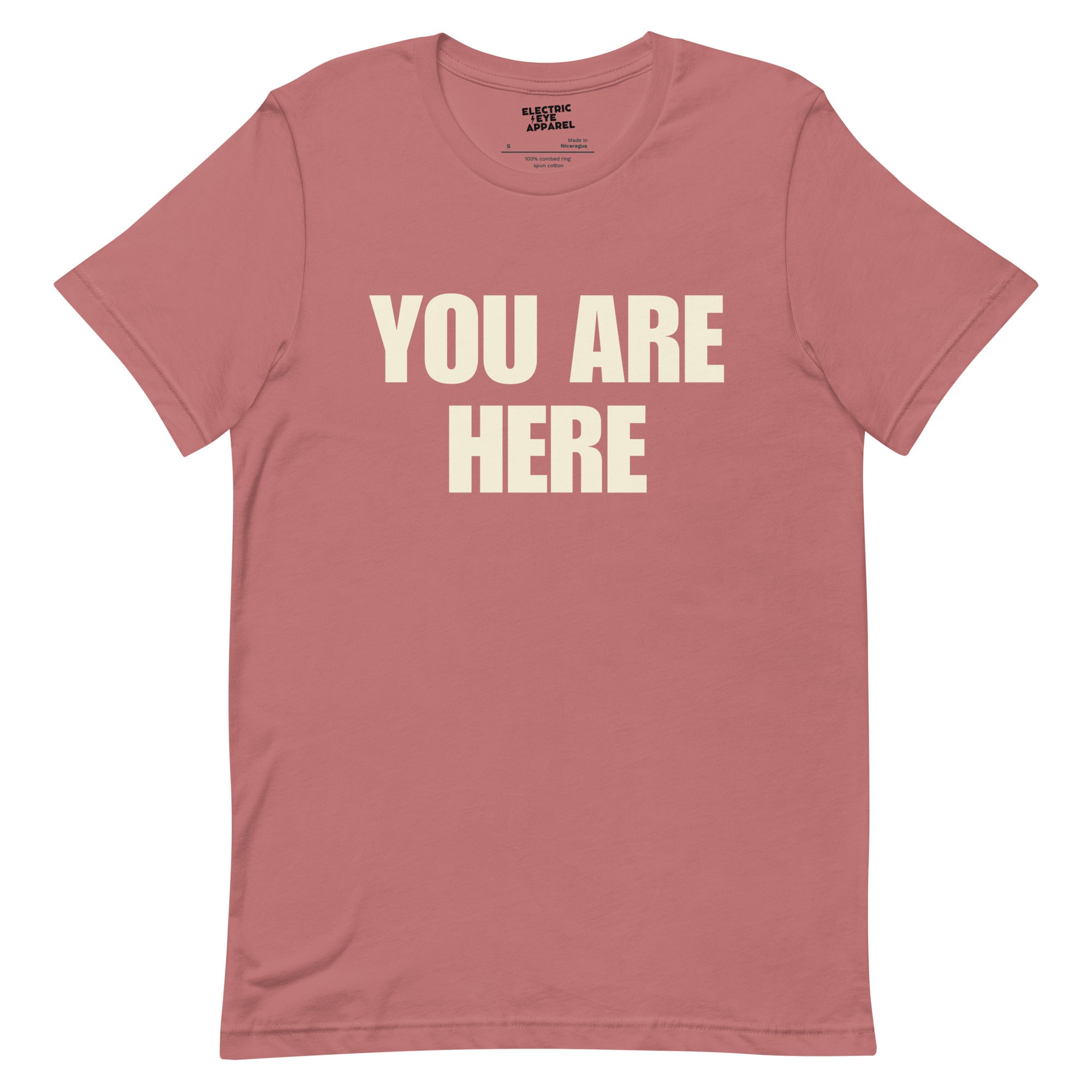 John Lennon Inspired Vintage 70s Style 'YOU ARE HERE' Premium Printed Unisex t-shirt