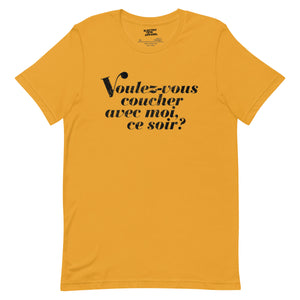 John Lennon Yoko Ono Lady Marmalade Inspired 70s Style 'Voulez-vous coucher' Premium Printed Unisex Cotton t-shirt