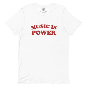 MUSIC IS POWER Embroidered Unisex t-shirt