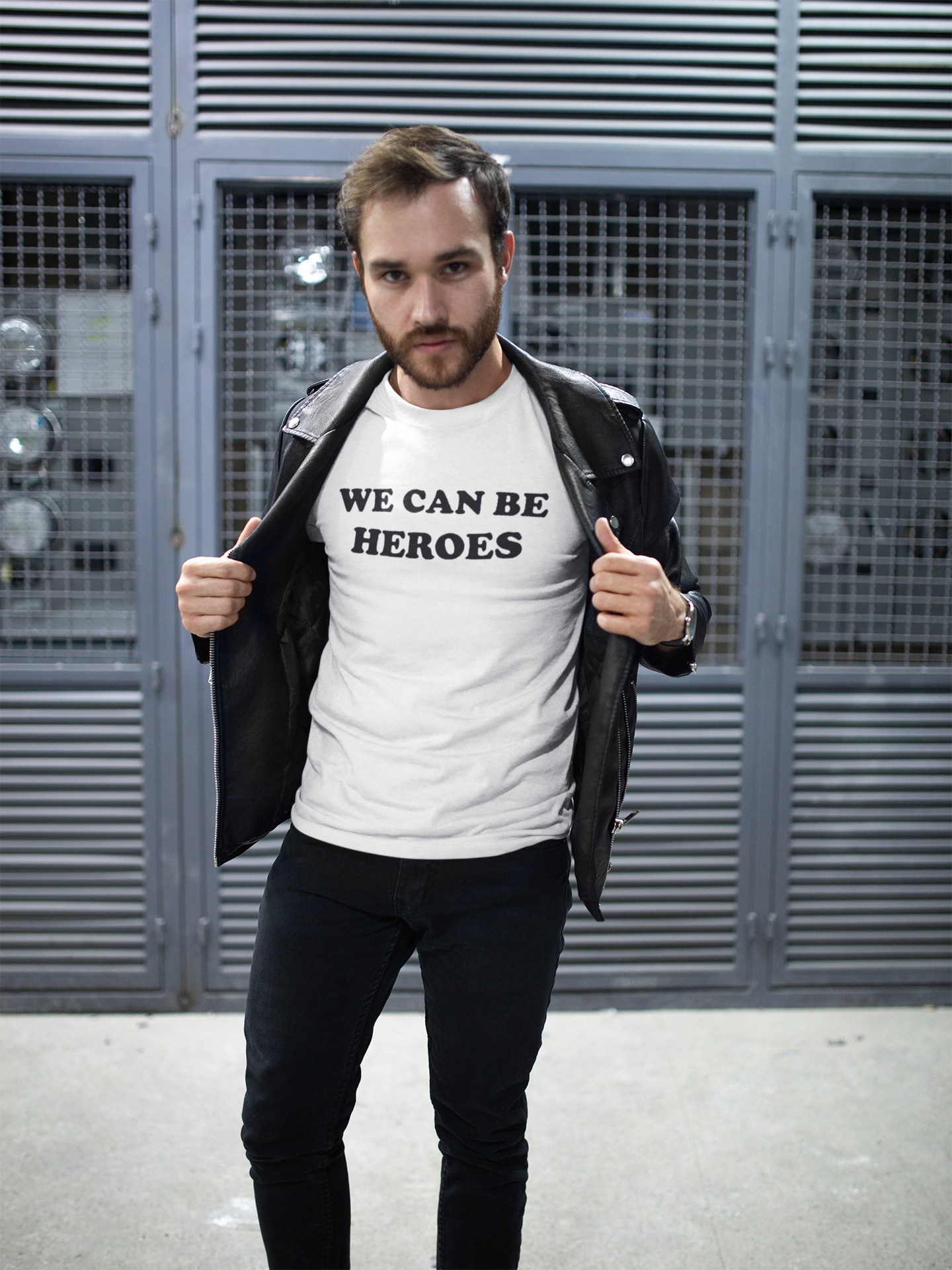WE CAN BE HEROES Embroidered Unisex organic cotton t-shirt