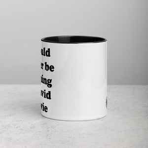 I WOULD RATHER BE LISTENING TO DAVID BOWIE Printed Mug with optional inside colour
