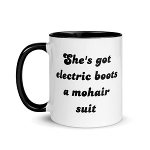 SHE'S GOT ELECTRIC BOOTS A MOHAIR SUIT Printed Mug with optional inside colour