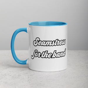 SEAMSTRESS FOR THE BAND Retro Printed Mug with optional colour inside