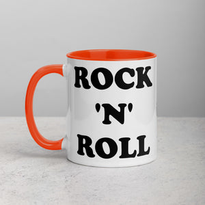 ROCK & ROLL Printed Mug with optional inside colour