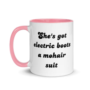 SHE'S GOT ELECTRIC BOOTS A MOHAIR SUIT Printed Mug with optional inside colour
