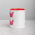 REBEL REBEL Retro 70s Printed Mug - Red / Pink Font - with optional inside colour