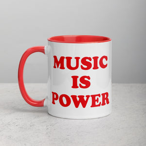 MUSIC IS POWER 印花马克杯 - 红色