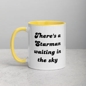 THERE'S A STARMAN WAITING IN THE SKY Printed Mug with Optional Inside Colour