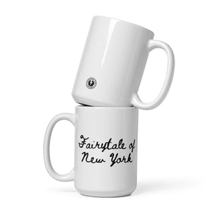 Fairytale of New York Printed White glossy mug