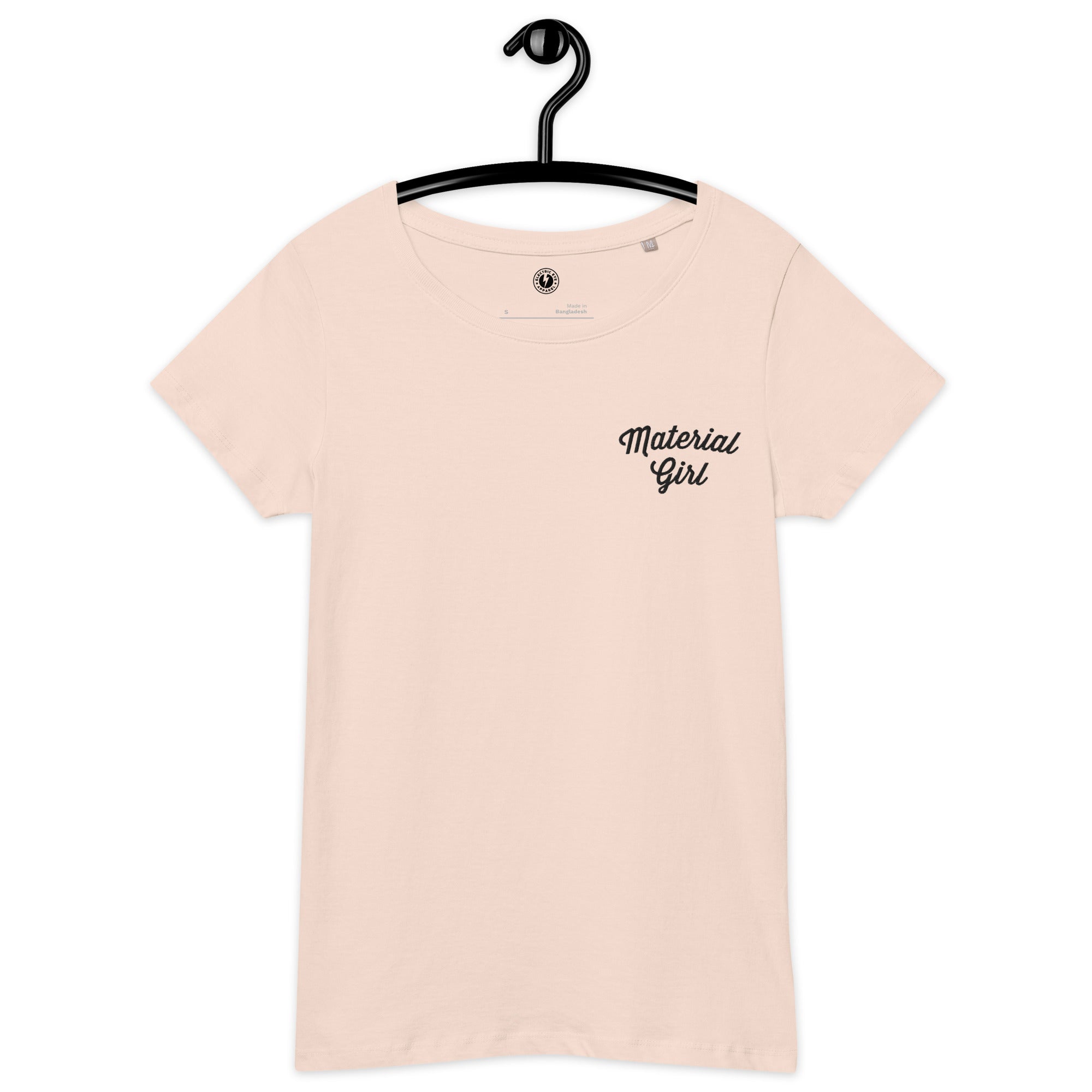 Material Girl Camiseta orgánica entallada de mujer bordada