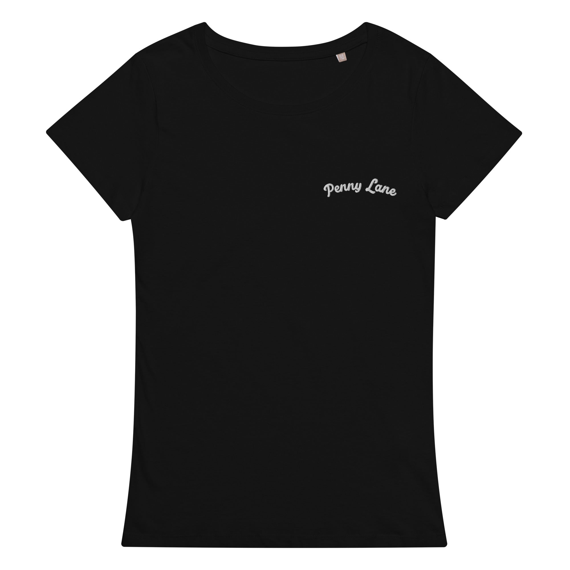 PENNY LANE Camiseta ajustada de algodón orgánico bordada para mujer