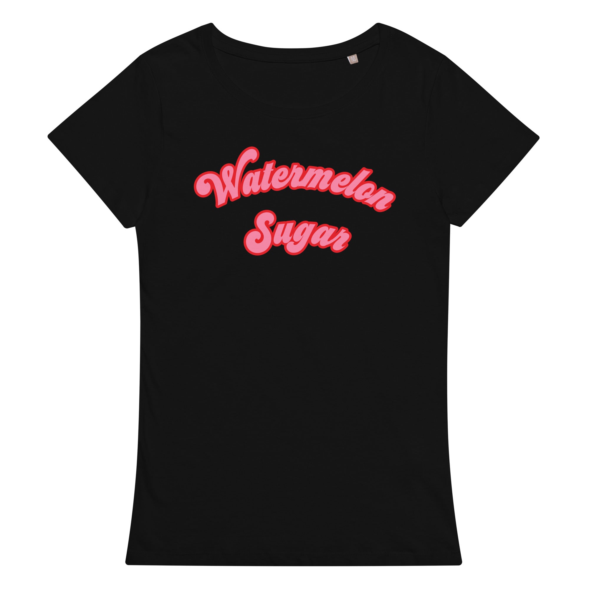 WATERMELON SUGAR Retro Printed Women’s Fitted Organic T-shirt