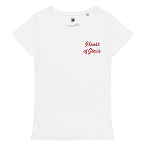 HEART OF GLASS Left Chest Embroidered Women’s Fitted Organic T-shirt