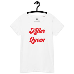 KILLER QUEEN Printed Women’s basic organic t-shirt - red text