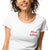 Camiseta orgánica entallada de mujer bordada en el pecho izquierdo CORAZÓN DE VIDRIO