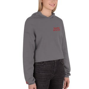 SEAMSTRESS FOR THE BAND Embroidered Women's Crop Hoodie