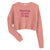 HOPELESSLY DEVOTED TO YOU Embroidered Women's Crop Sweatshirt - Pink Text
