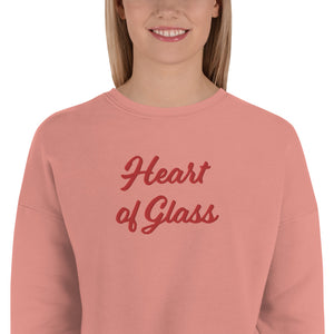 HEART OF GLASS Embroidered Women's Crop Sweatshirt