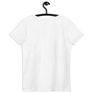 Babe With The Power Left Chest Embroidered Women's fitted organic t-shirt
