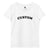 Camiseta unisex de algodón orgánico ajustada para mujer bordada en el pecho central grande personalizada - elige tus propias letras