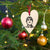 90 年代 Liam Gallagher 线条画复古风格印花木制圣诞树节日装饰品 - 复古印花背面