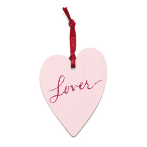 Lover Swiftie Printed Vintage Style Wooden Christmas Tree Ornament - Pink Sky Print Back