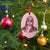 90's Kurt Cobain Vintage Style Pop Art Printed Wooden Christmas Tree Ornament - Pink / Leopard Back