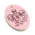 70 年代埃尔顿约翰复古风格波普艺术印花木制装饰品 - 粉色/星星印花