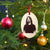 Dave Grohl Pop Art Vintage Style Printed Wooden Christmas Tree Holiday Ornaments - Neutral / Leopard.