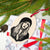 70's Stevie Nicks Vintage Style Pop Art Sketch Printed Wooden Christmas Tree Holiday Ornament - Neutral / star print