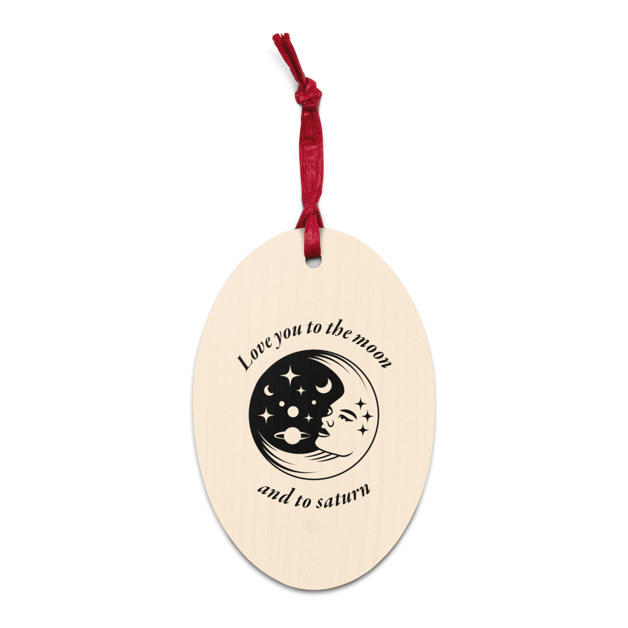 Love You To The Moon And Saturn - Swift Lyric Printed Vintage Style Wooden Christmas Tree Holiday ornaments