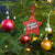 节日 As F ck 复古 70 年代风格优质印花木制圣诞树节日装饰品 - 红色