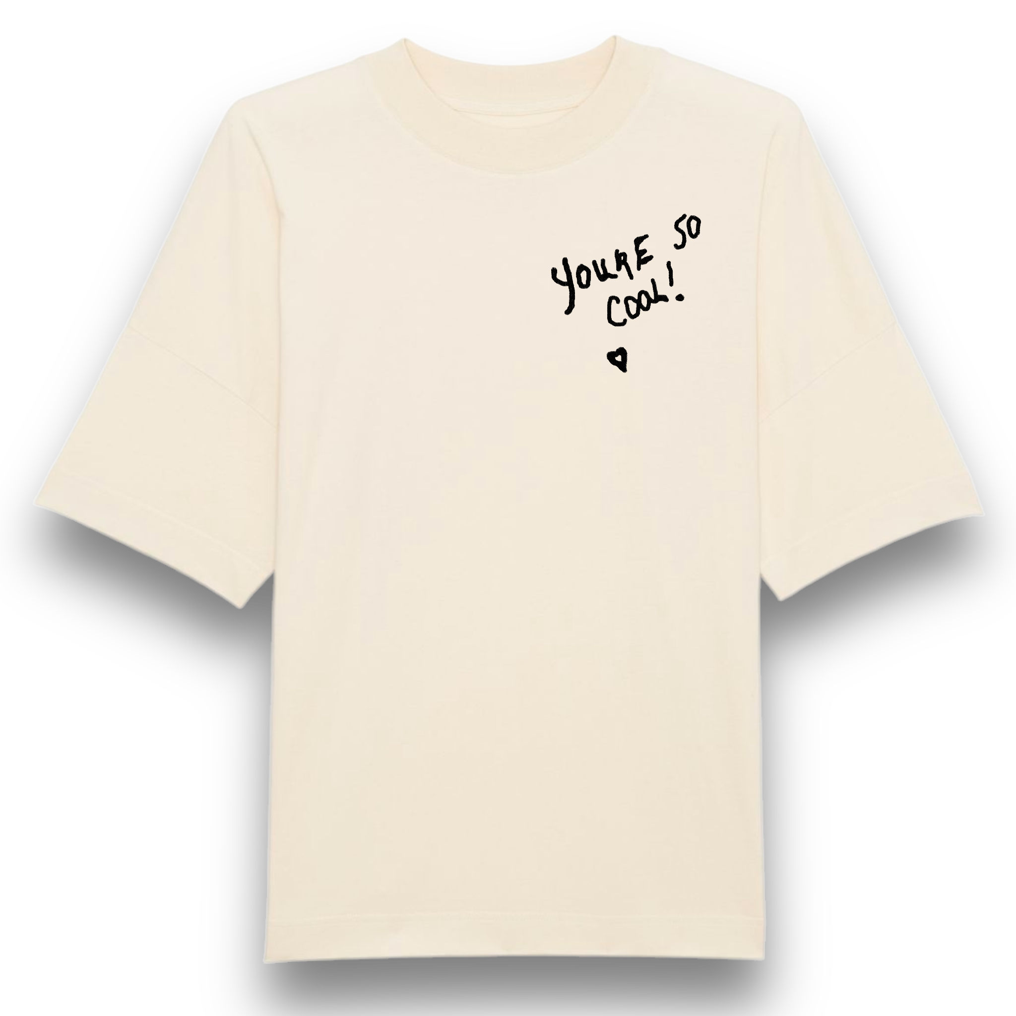 'YOU'RE SO COOL' embroidered heavy weight organic cotton men's drop shoulder 'blaster' t-shirt - inspired by True Romance