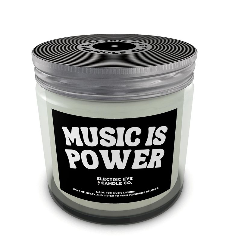 'Music Is Power' Natural Soy Wax Candle Set in Jar (available in 250ml & 125ml)