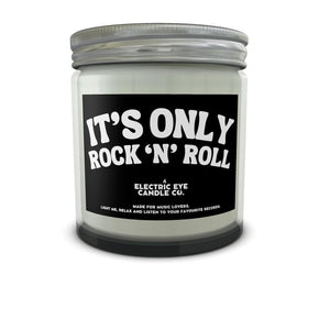 'It's Only Rock 'n' Roll' Natural Soy Wax Candle Set in Jar (available in 250ml & 125ml)
