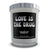 Boxed 'Love is the drug' Natural Soy Wax Candle Set in Glass (STYLE 2)