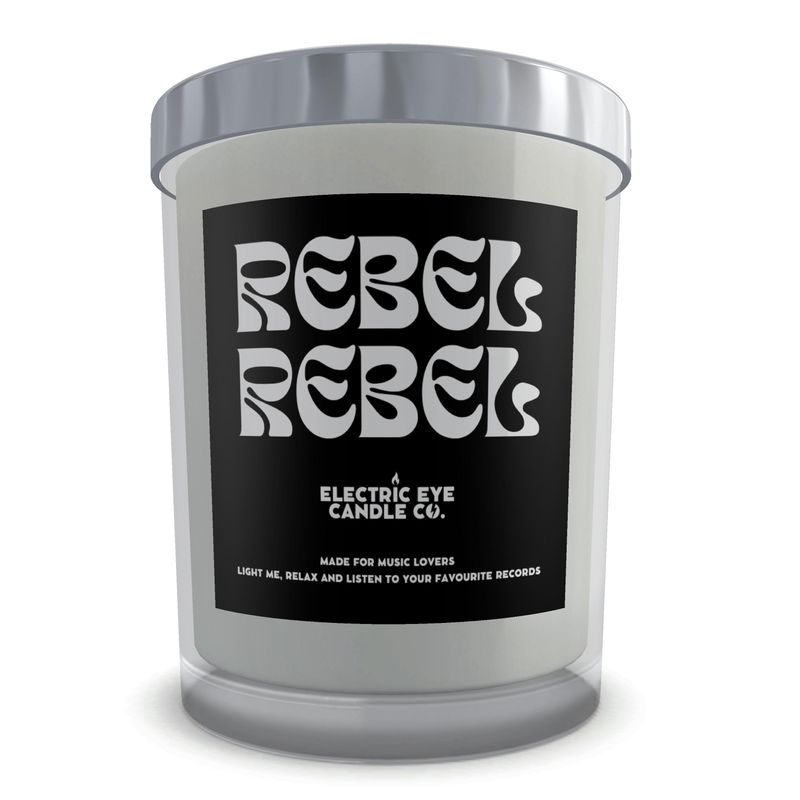 Boxed 'Rebel Rebel' Natural Soy Wax Candle Set in Glass (50 hour)