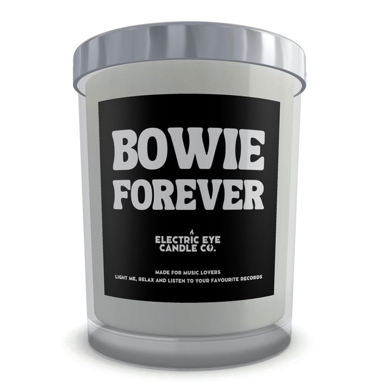 Juego de velas de cera de soja natural 'Bowie Forever' en caja en vidrio (50 horas) 