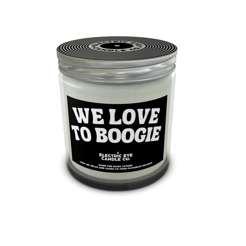 Juego de velas de cera de soja natural en tarro 'We Love to Boogie' (disponible en 250 ml y 120 ml)